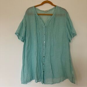 Eileen Fisher Linen Blouse 2X